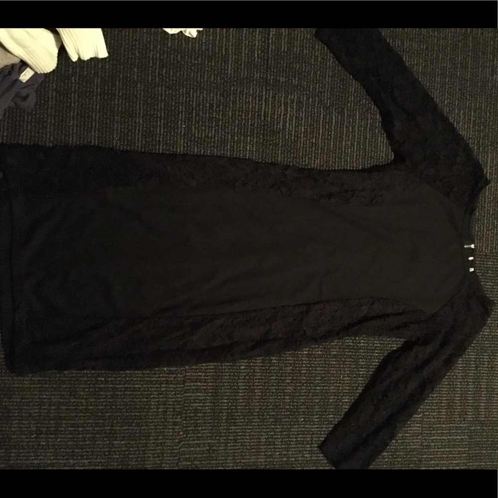 Black dress with lace